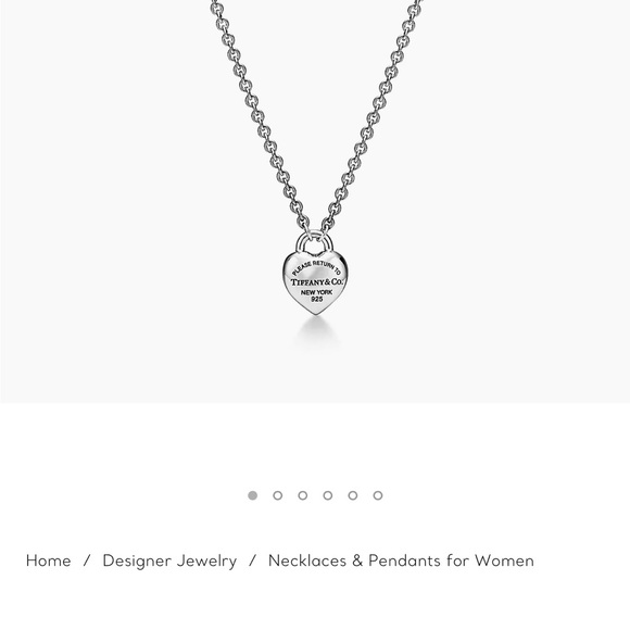 Return to Tiffany Full Heart Pendant in sterling Like new